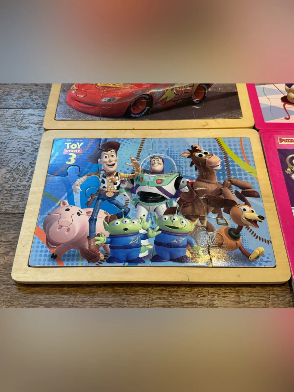 Kids Wooden Puzzle Lot Disney Pixar Melissa & Doug 6 Puzzles